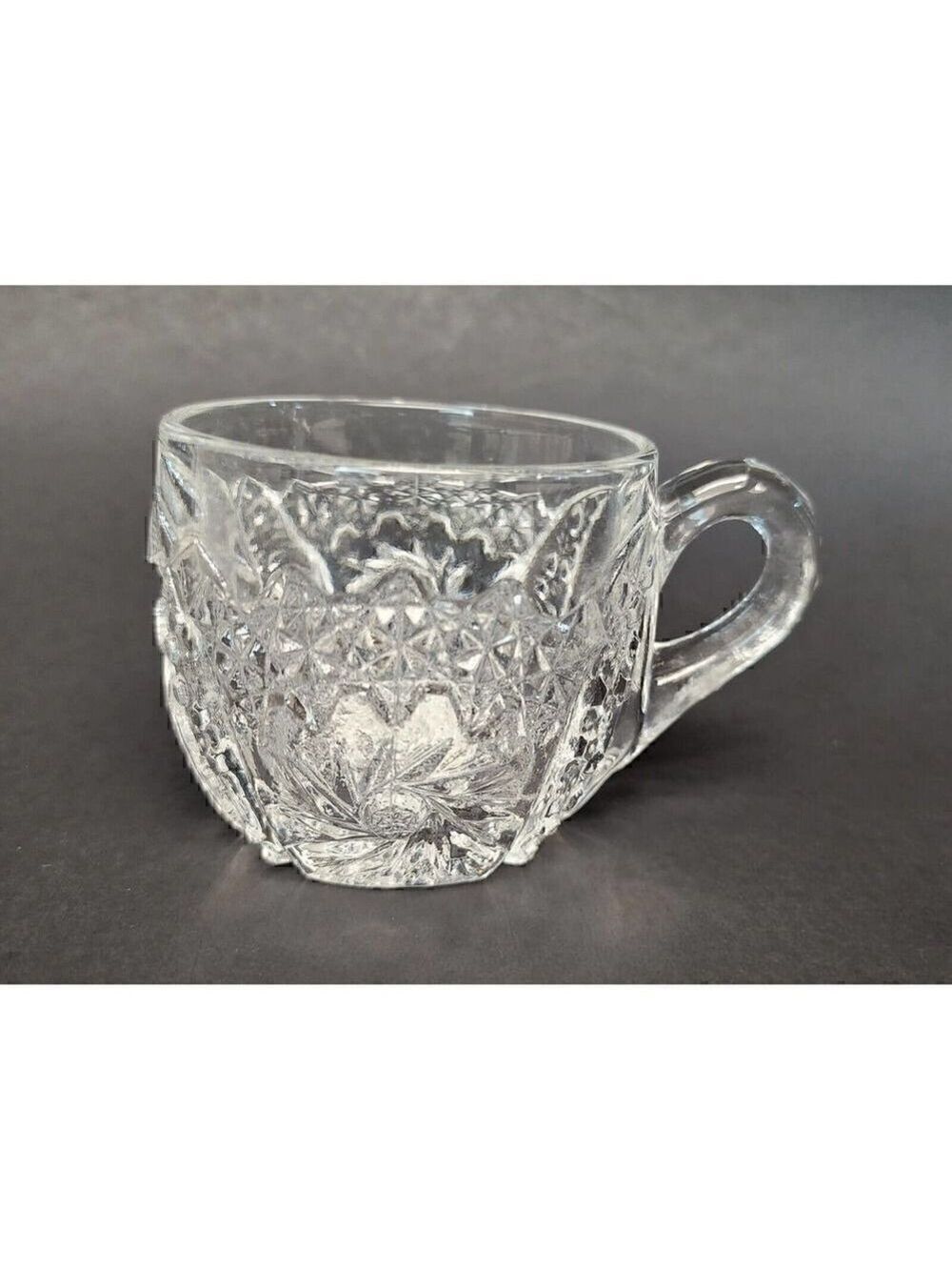 Vintage Fenton Punch cup coin dot Clear Glass Set Of 7 Rare No Chips Or …